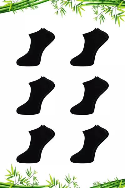 Calzini Donna in Bambu Neri Senza Cuciture Confezione da 6