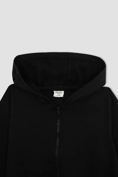 Cardigan à capuche Basic pour garçon