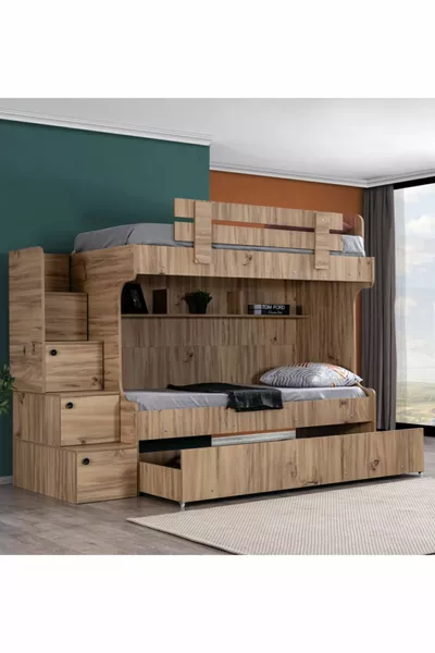 Ranza Viva Bunk Bed with 3 Comfort Mattresses