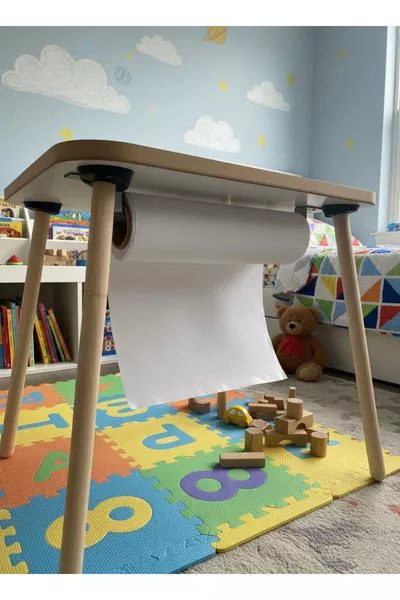 Set di Carta a Rotolo da mt con Attrezzatura di Collegamento Inclusa, Compatibile con Tavolo Attività