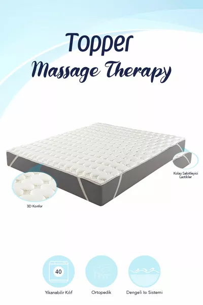 Topper 0,9 - Terapia del Massaggio - Materassino Morbido 3D - Protezione per Letto - Materassino da Sonno - 3 Cm