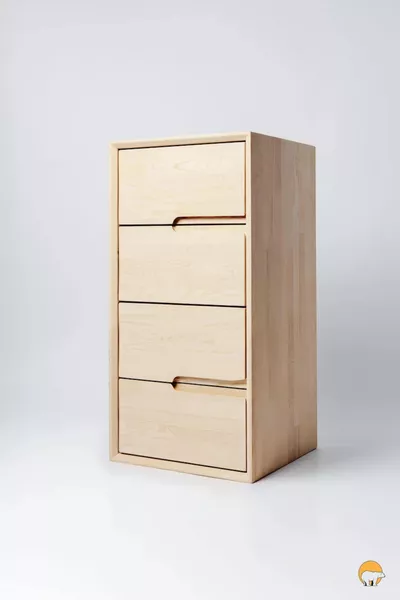 "ناتورا" كومود خشبي صلب بأربع أدراج