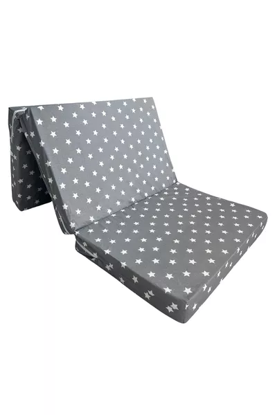 سرير أرضي قابل للطي ووسادة إسفنجية فردية قابلة للطي سم-نجمة رمادية كبيرة