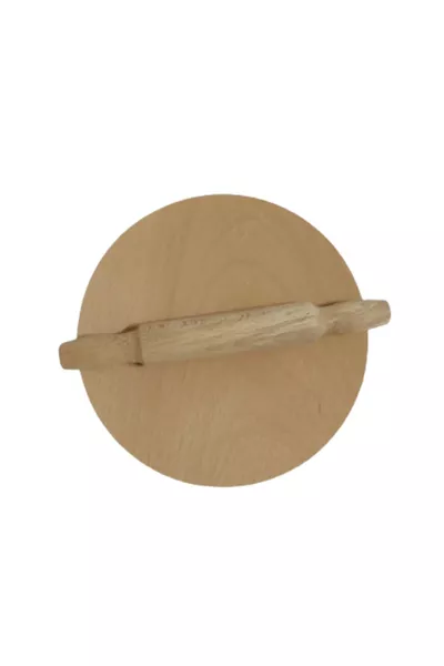 Children's Wooden Play Dough Table and Rolling Pin