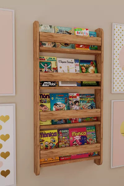 Lino 4 Planken Montessori Boekenrek Educatief Kinderboekenrek Kinderkamer Boekenrek Atlantische Den