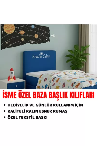 KİŞİYE ÖZEL BASKILI BAZA BAŞLIK KILIFI HEDİYELİK TEK KİŞİLİK KILIF