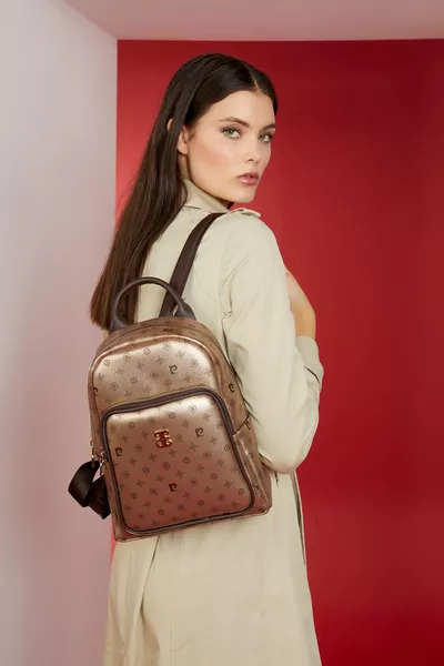 Gold Monogram Women's Backpack 