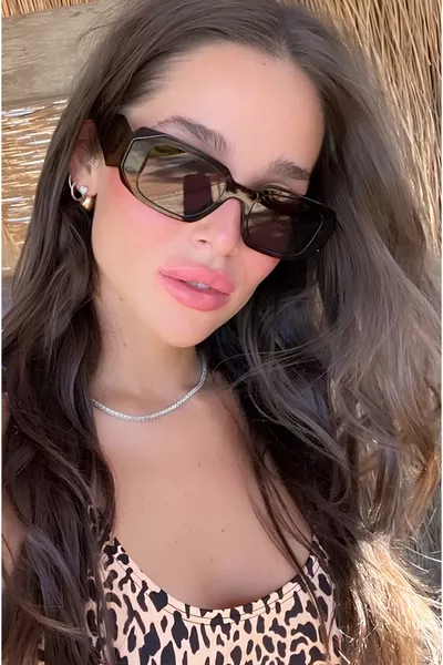 Rosa Lath Koffie Zonnebril