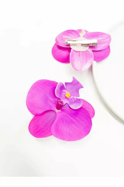 Barrette Aloha pour cheveux à fleur d'orchidée Fujya (CM)