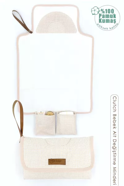 وسادة تغيير الحفاضات للرضيع، وسادة تبديل الحفاضات، حقيبة عناية محمولة، سلسلة كلتش، بني