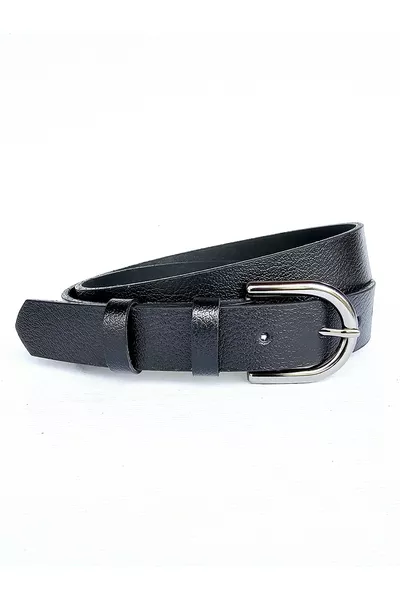Ceinture classique noire en cuir % authentique