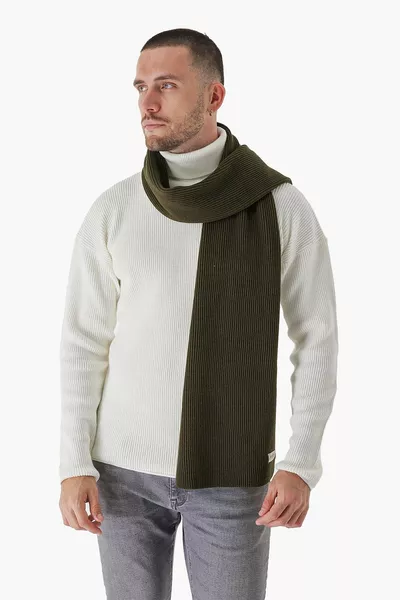 Men's Thessaloniki Knit Scarf Khaki 