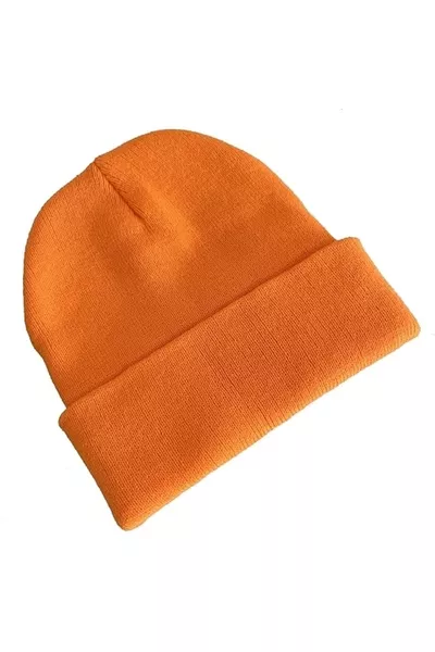 قبعة صوفية أساسية للجنسين باللون البرتقالي