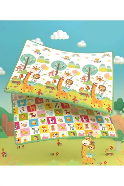 حصيرة لعب قابلة للطي من جيراف بريميوم (حافة واقية خاصة)