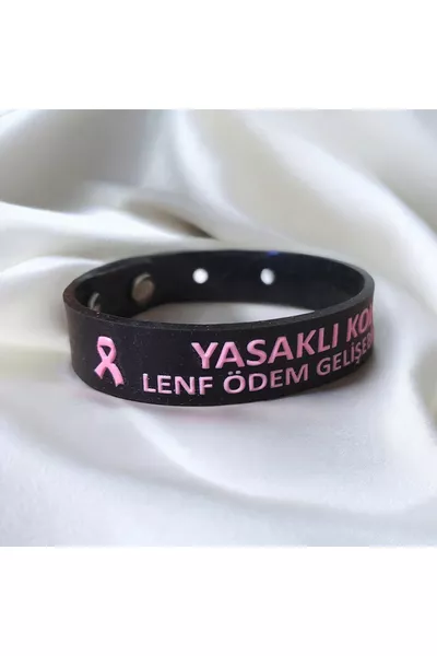 Breast Cancer Awareness Bracelet Lymphedema Bracelet Restricted Arm Warning Bracelet (PAINT DOES NOT COME OFF)