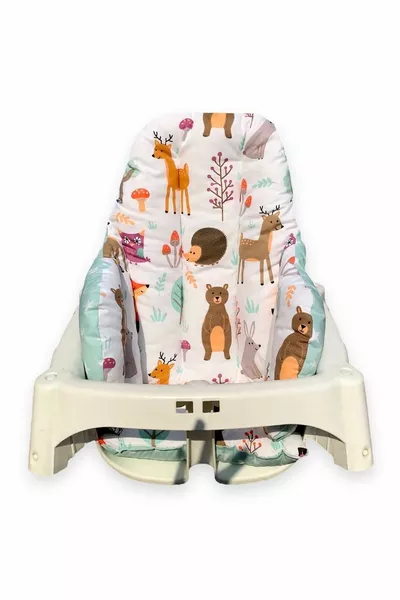 وسادة كرسي طعام للأطفال بتصميم طبيعي أخضر