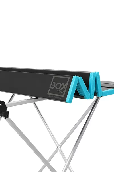 Zusammenklappbarer Aluminium-Camping- und Picknicktisch, Schwarz, Breites Modell, X X cm