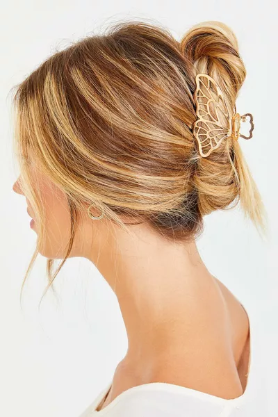 Pince à cheveux papillon en métal Greta