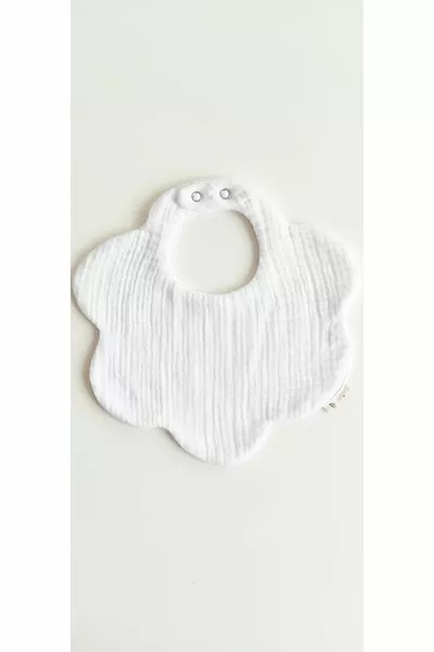 مجموعة 3 قطع من المريلة العضوية الناعمة للأطفال بنسبة 100٪ قطن، 8 طبقات موسلين / مريلة لعاب خالية من النيكل