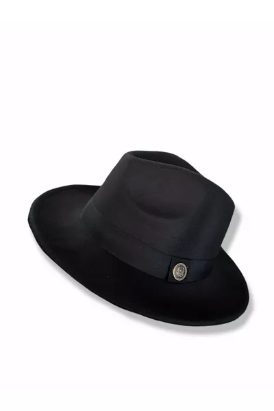 Unisex Schwarzer Fedora-Hut