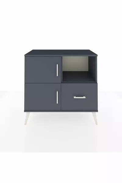 Hyperion Dresser 2-Shelf Single Drawer 2-Door Anthracite-Anthracite