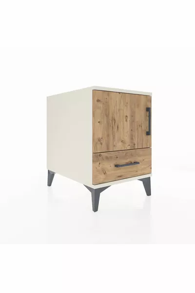 Kronos Komodin 2 Raflı Tek Çekmeceli Tek Kapaklı  Aytaşı-Çam