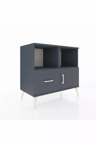 Hyperion Dressoir 2 Planken Met 1 Lade En 1 Deurtje Antraciet-Antraciet