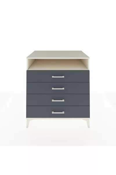 Kronos Dressoir Enkel Plank 4 Laden Fijnmarmer-Antraciet