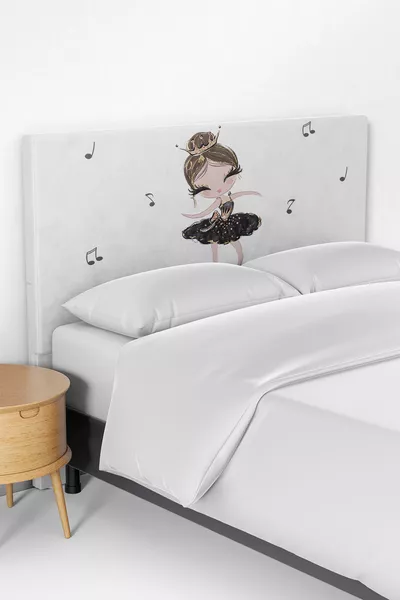 Müzikli Balerin Kız Çocuk Yatak Baza Başlık Kılıfı 