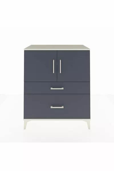 Hyperion Şifonyer 2 Raflı 2 Çekmeceli 2 Kapaklı  Aytaşı-Antrasit