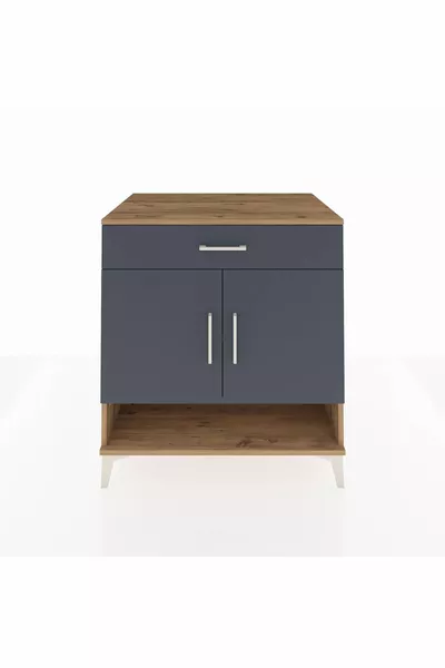 Кронос скрин с 2 рафта, 1 чекмедже и 2 врати, бор-анцтрит