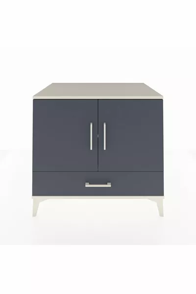 Kronos Şifonyer 2 Raflı Tek Çekmeceli 2 Kapaklı  Aytaşı-Antrasit