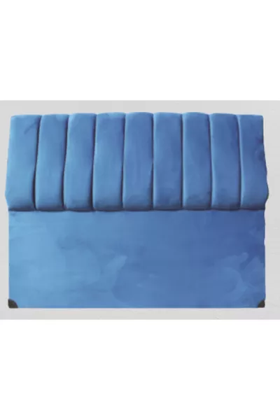 رأس Alc Sante من ريش Tay باللون الأزرق على شكل شرائح مزدوجة