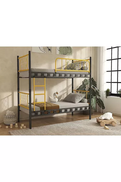DZGN HOME METIS YOUTH AND CHILD BEDROOM METAL BUNK BED AND BED FRAME - x CM