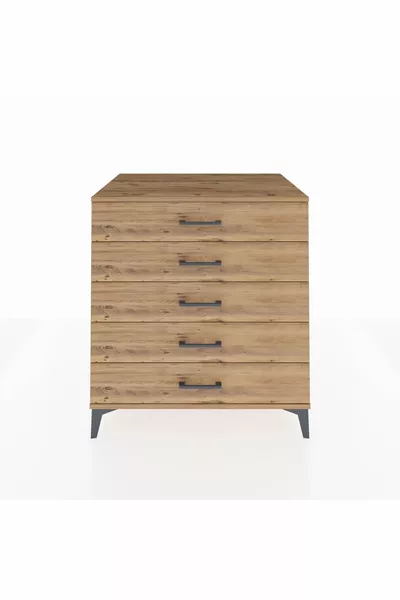 Kronos Kommode 5 Schubladen Kiefer-Kiefer