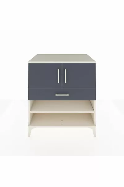 Kronos Şifonyer 3 Raflı Tek Çekmeceli 2 Kapaklı  Aytaşı-Antrasit