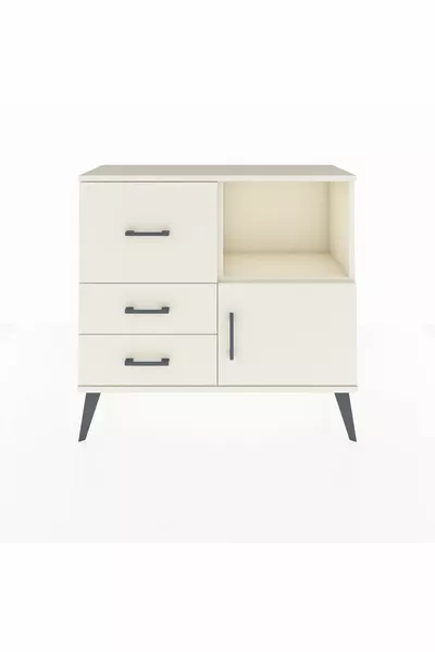 خزانة أرجس بروفية رف واحد، 3 أدراج، باب واحد، حجر القمر-حجر القمر