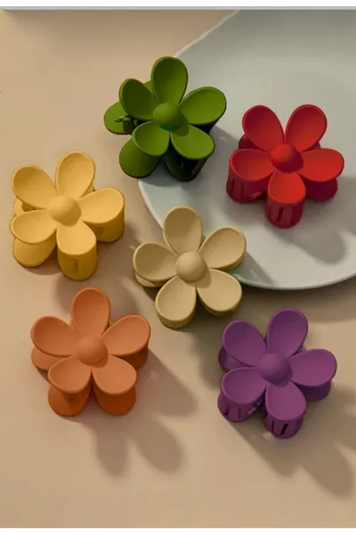 Women's 6-Piece Colorful Daisy Hair Clip Set