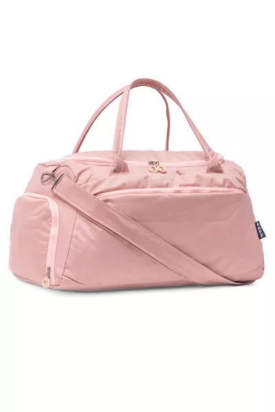 Powder Crinkle Fabric Shoes Compartment  Front Pocket Waterproof Shoulder Strap Sports and Travel Bag