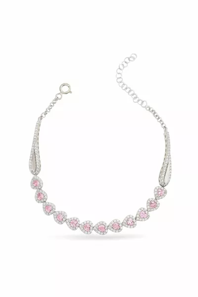  Sterling Silver Heart Waterway Bracelet