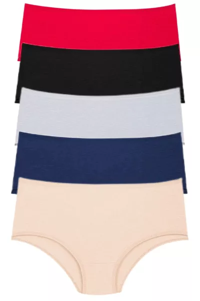 Lot de 5 culottes taille haute en bambou, extra souples et extra douces