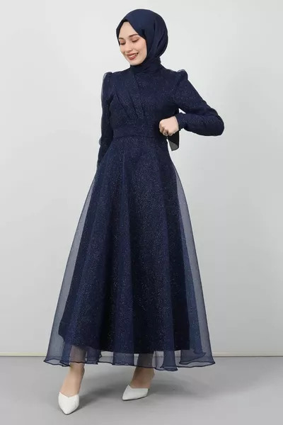 Hijab Avondjurk Marineblauw