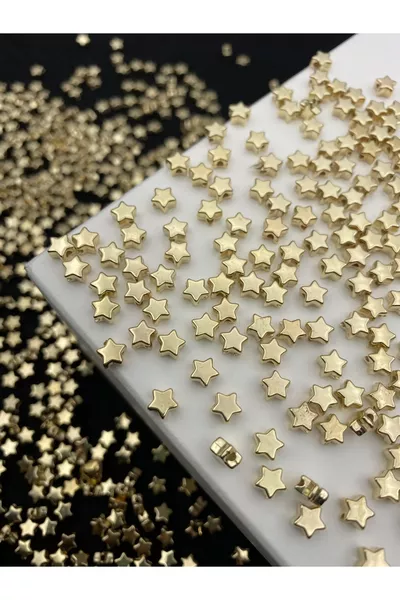  штук золотых/золотистых 6 мм CCB звезд, металлизированные пластиковые бусины в виде звезд, для украшений
