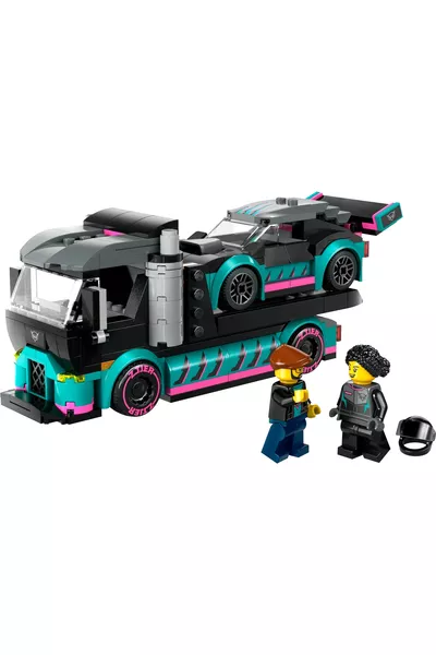 ® سيارة سباق المدينة وشاحنة نقل السيارات + مجموعة صنع الألعاب الإبداعية (P)