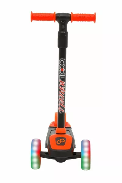 سكوتر أطفال ثلاثي العجلات مع إضاءة وتويست برتقالي، قابل للفصل يدوياً، 3 كغ