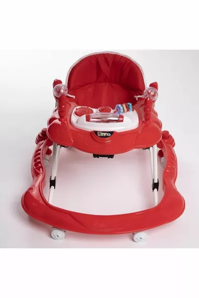 عربة أطفال موسيقية فاخرة مع لعبة بمستوى ثلاثي على شكل عنكبوت