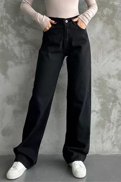 Women's High-Waist Jean Denim Palazzo Pants