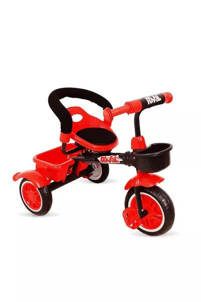 Nitro Plus 3-wielige kinderfiets met EVA-vulling, lekvrij en geluidloos, kindfiets rood