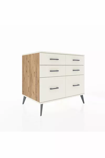 Kronos Şifonyer 6 Çekmeceli  Çam-Aytaşı