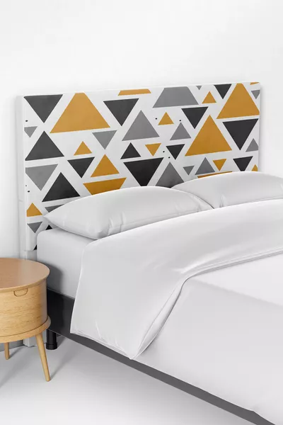 Copertura per testiera del letto con motivo geometrico a triangoli
